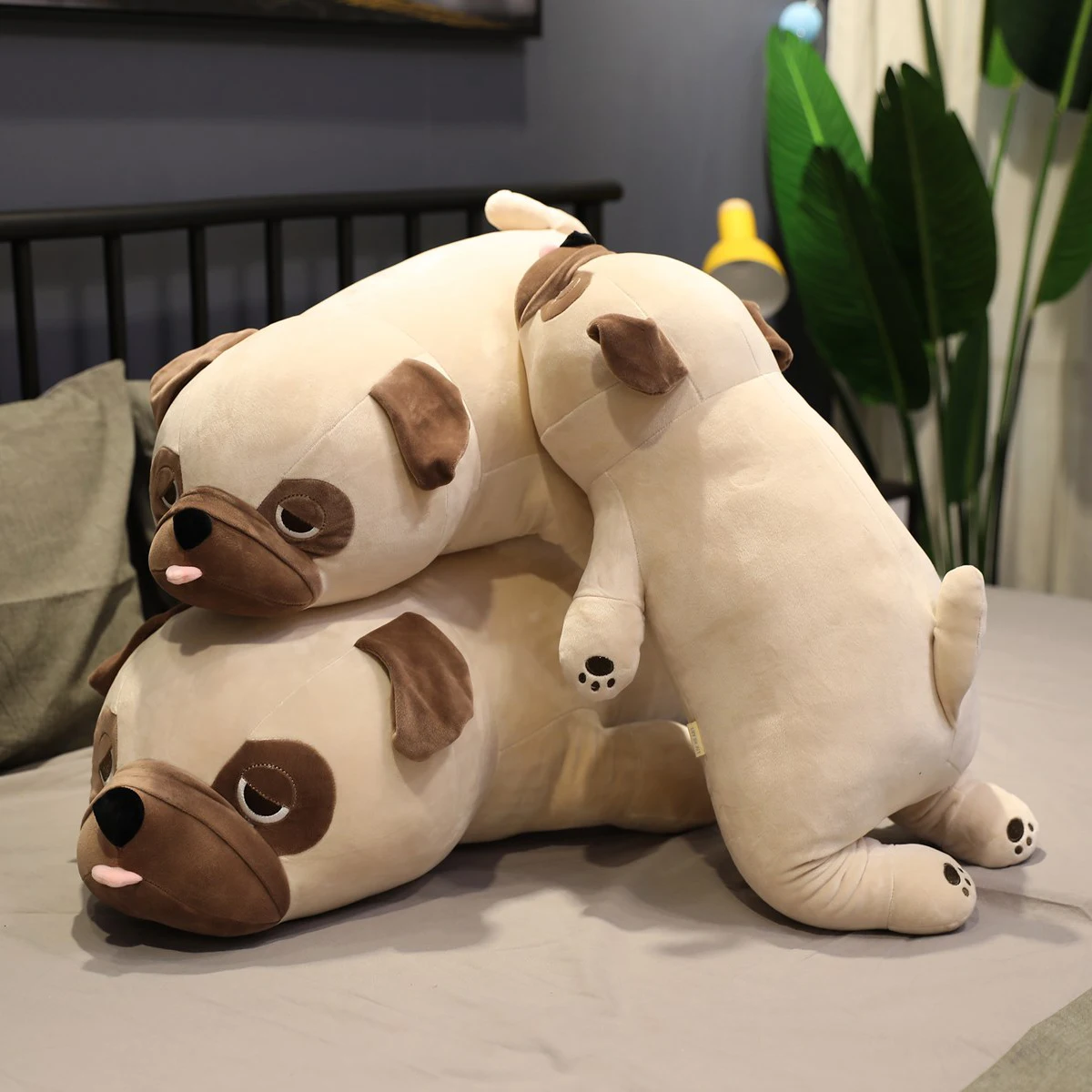 pug plush pillow