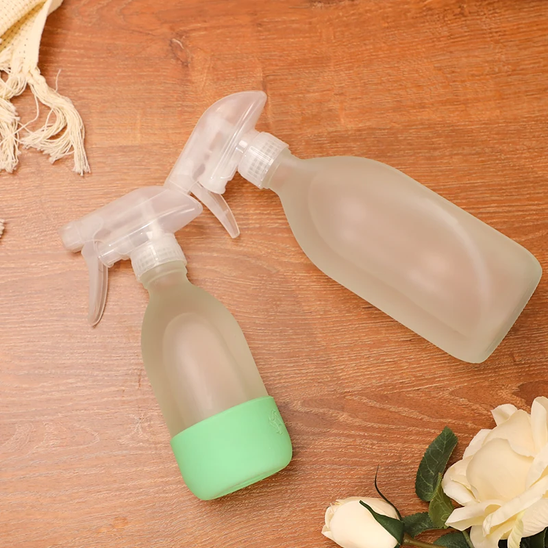 Frosted Empty Soap Cleaning Water Container Round 300/500ml Round Hand Wash Liquid Dispenser Glass Bottle with Plastic Pump