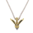 Pendant Jewelry Fashion Hip Hop Diamond Fox Bad Bunny Pendant Iced Out Zircon Necklace Pendant Hip Hop Jewelry Gift
