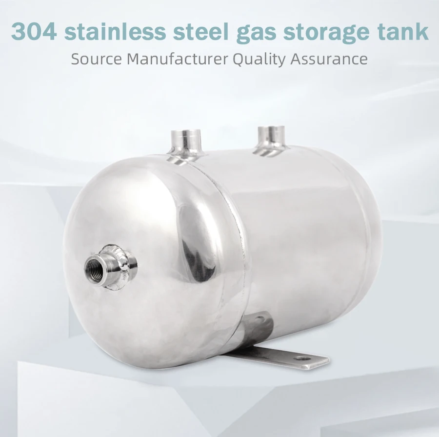 Kundenspezifischer 3L-Edelstahl-Luftbehälter, Luftdruck-Speichertank für Kompressor/Hupe/CNC-Fabrik