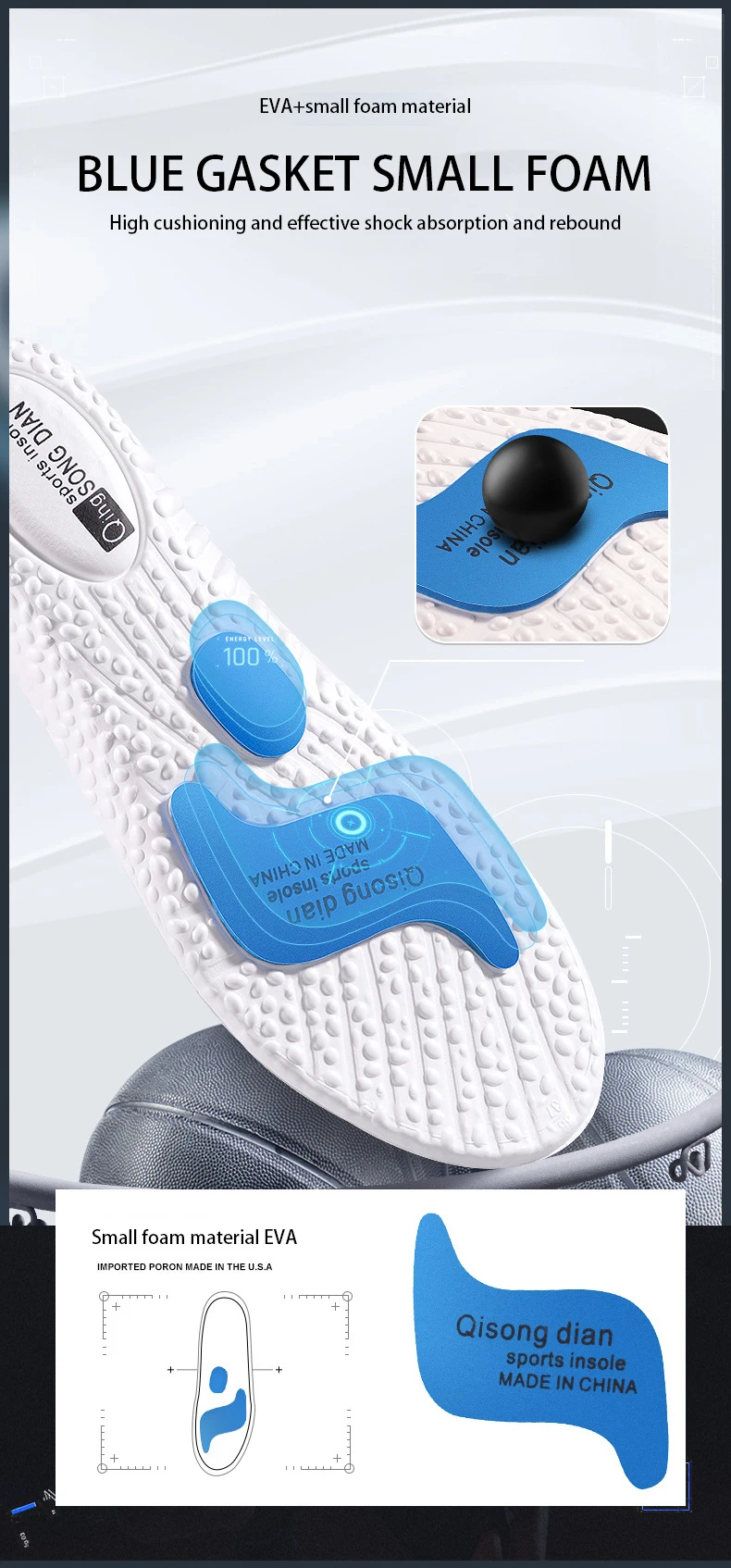 Popcorn Comfort Insoles EVA Foam Cushion Shoe Pads Popcorn Comfort Insoles EVA Foam Cushion Shoe Pads