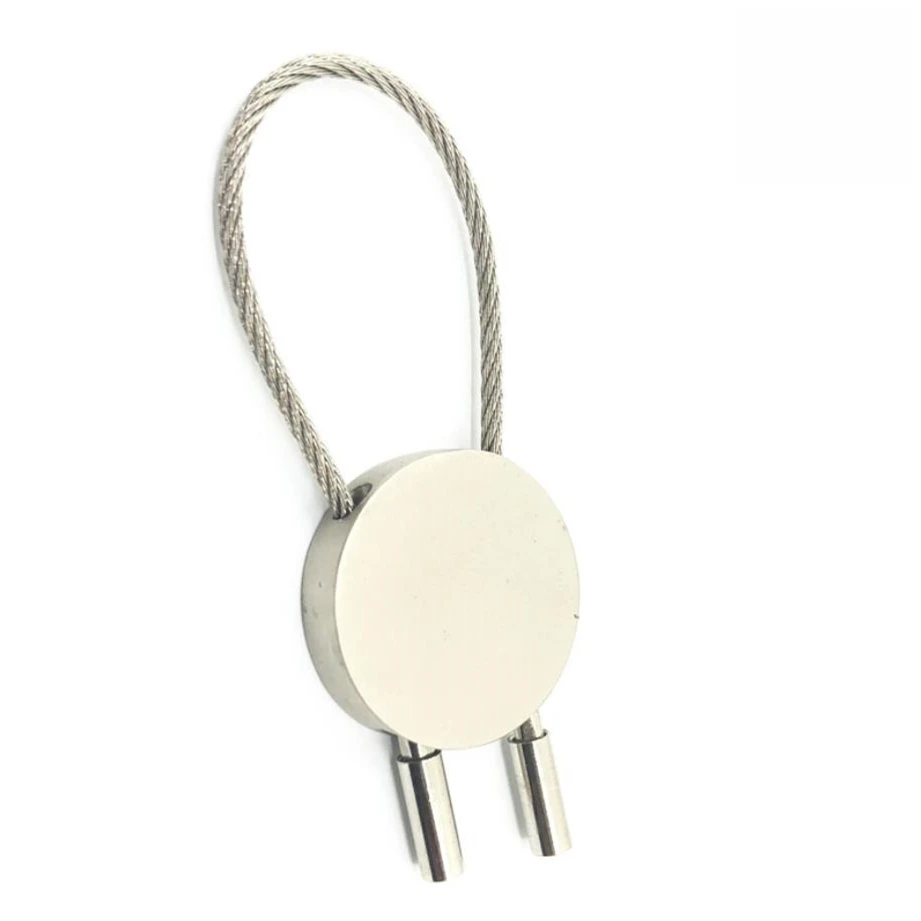 Stainless Steel Locking Outdoor Rope Key Ring Hanging Wire Circle Keychain Gifts 