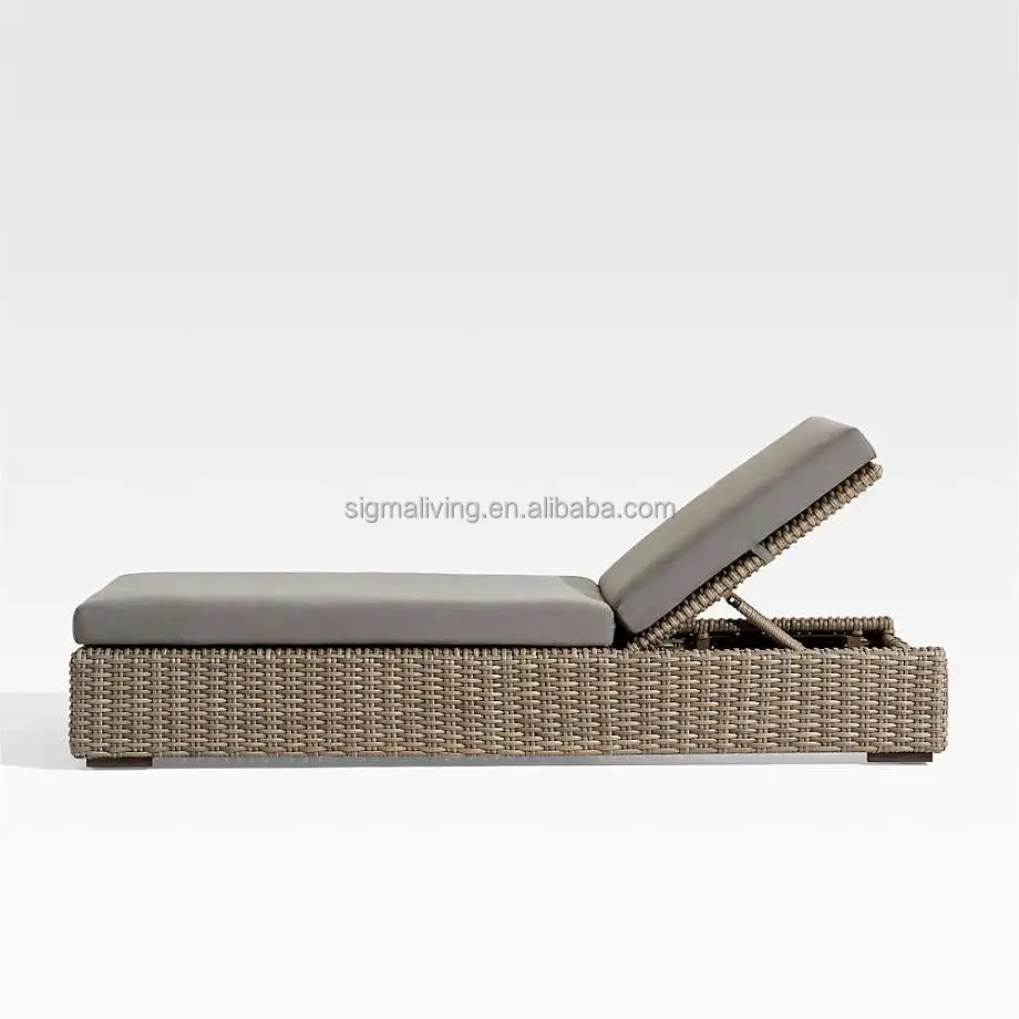 Patio outdoor garden pool wicker sunbed day bed furniture outdoor chaise lounge
