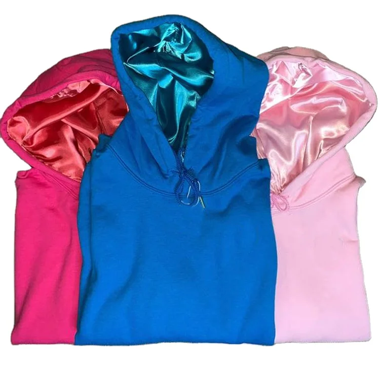 satin lined hoodie bulk