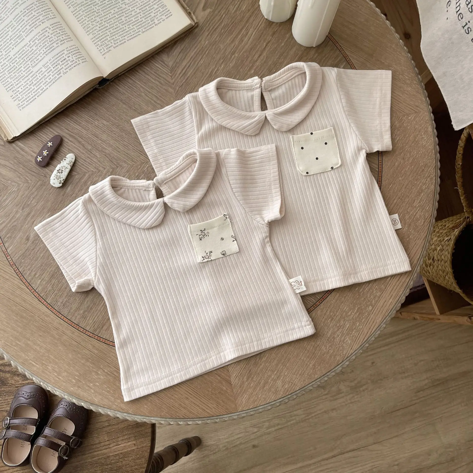 2023 New Cute Baby Summer Short Sleeve T Shirts Infant Cotton T Shirt For Boy Girl Tee Fashion Kids Clothes