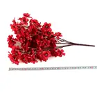 Flowers Artificial Silk Cherry Blossom Flowers Wholesale Red Decorative Faux Cherry Blossom Flowers Artificial