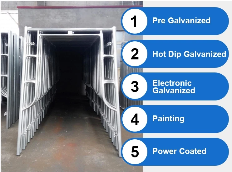 Modern European H-Frame Scaffolding Hot Galvanized Steel Guard Rails Frame Easy Installation and High Stability