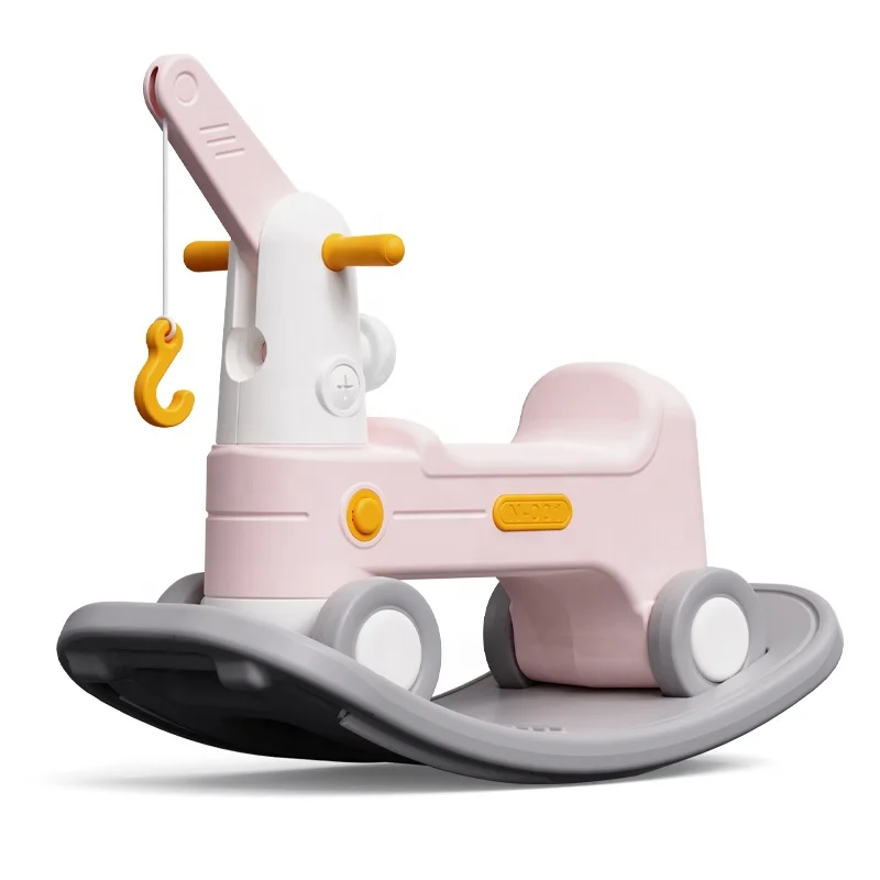 2023 New Arrivals and Design Customized ODM 2 In 1 Children Ride On Engineering Truck and Rocking Toy For Toddler Car Toy