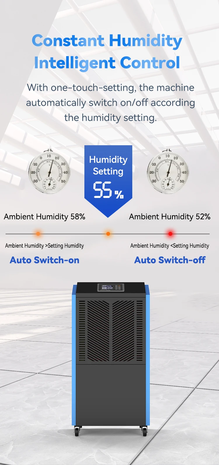 Industrial Dehumidifier, 220V, 138L/D - detail 8