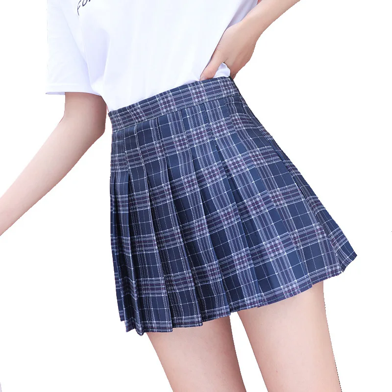 Women High Waist Pleated Mini Skirt Tennis Skater School Girl Plaid Skirt  With Inner Safety Pants - Buy Plaid Skirt,High Waist Skirt,High Waist Plain  Skirt Product on Alibaba.com
