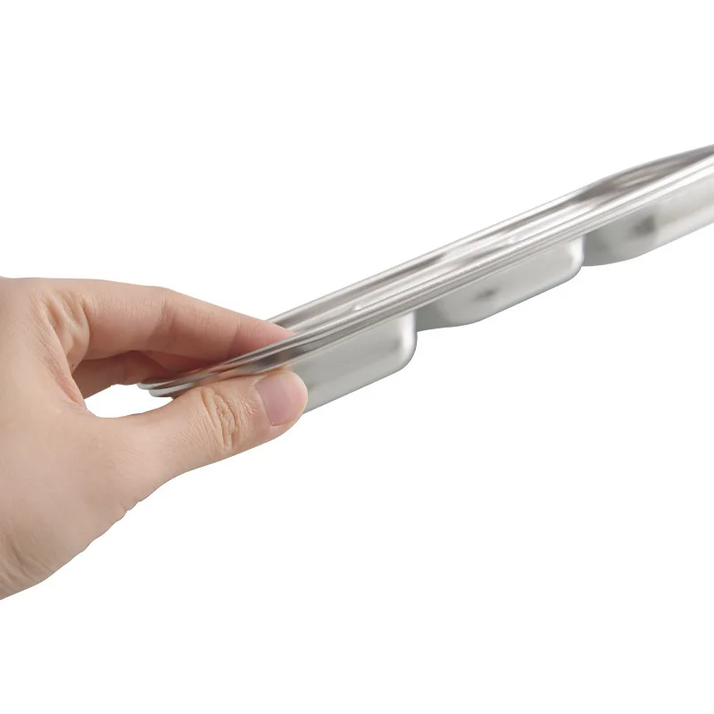 Customized Eco-Friendly Stainless Steel Square Korean Dipping Dish BBQ Hot Pot Meat Home Use Minimalist Design Sauce 100pcs factory