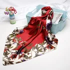Design Design Factory Bandanas Direct Wholesale Printed Various Design Silk Square Satin Bandana Scarf