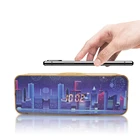 Dual Bluetooth Dual Bluetooth Speaker Wireless Charger With Alarm Clock