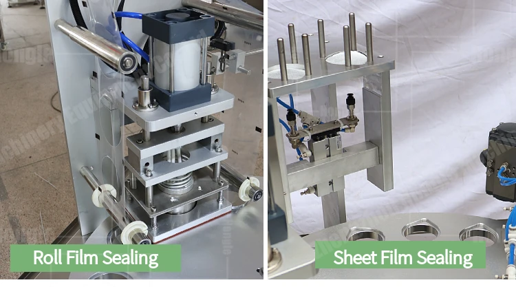 New Design Cream Essential Oil Filling Hydraulic Making Package Seal Cup Sealing Machine in Pakistan factory