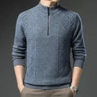 Down Sweater Sweater Fashion Custom Turn Down Collar Knitting Men Zip Cardigan Sweater