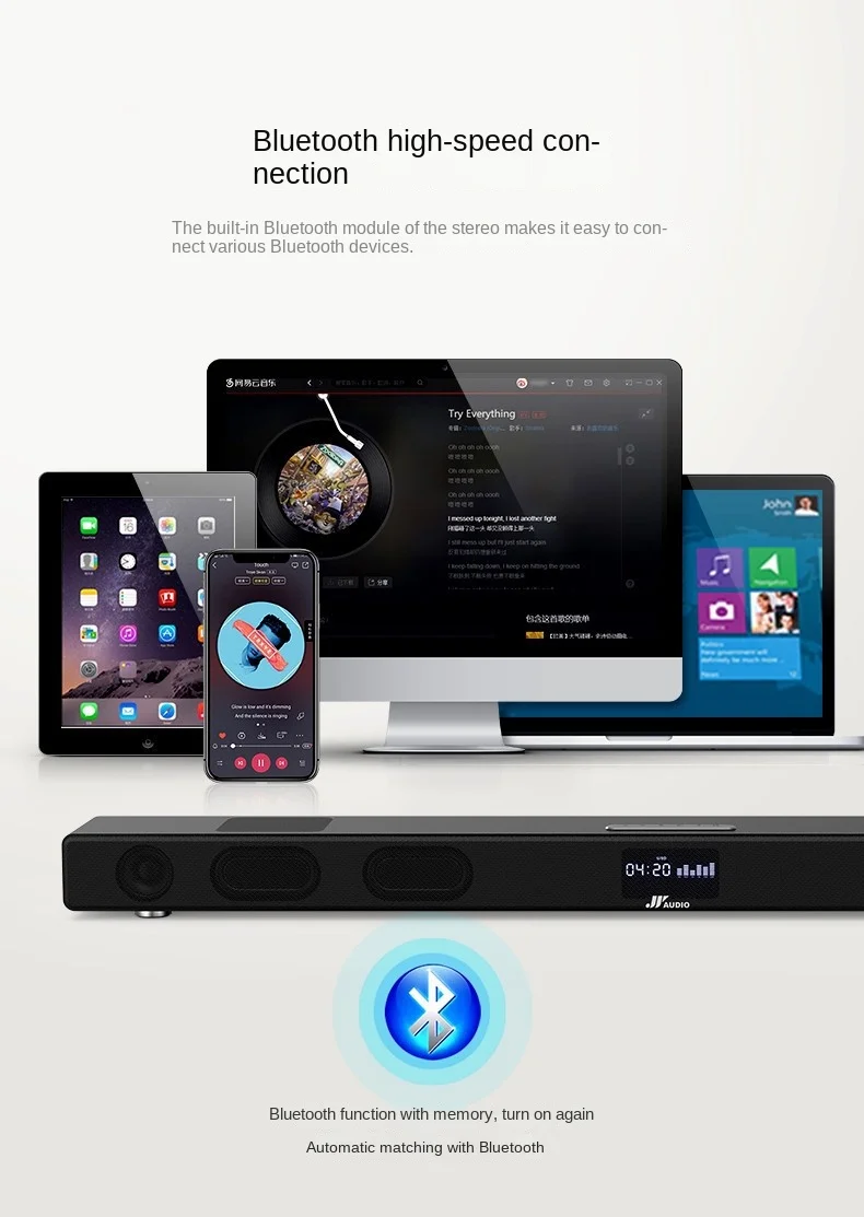 5.1 Wireless Home Theater Surround Sound System For Tv With Rear