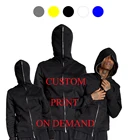 2022 New Arrivals Unisex Custom Logo Blank Pullover Hoodie Without String Full Face Zip Hoodie Zip Up Hoodies Unisex