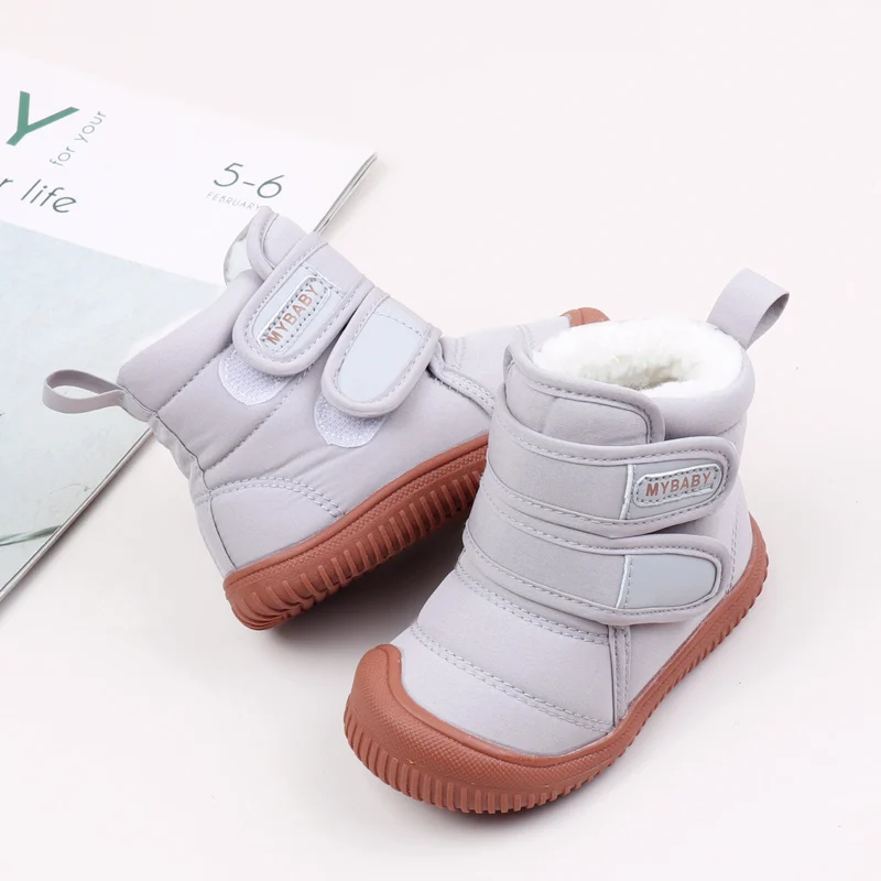 High Quality Baby Boots Winter Soft and Warm Rubber Sole Anti-slip Ankle Cover Little Boots rainbow Shoes for Kids details