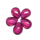 Cabochon Cabochon Stones Clear Flat Pear Pink Ruby Cabochon