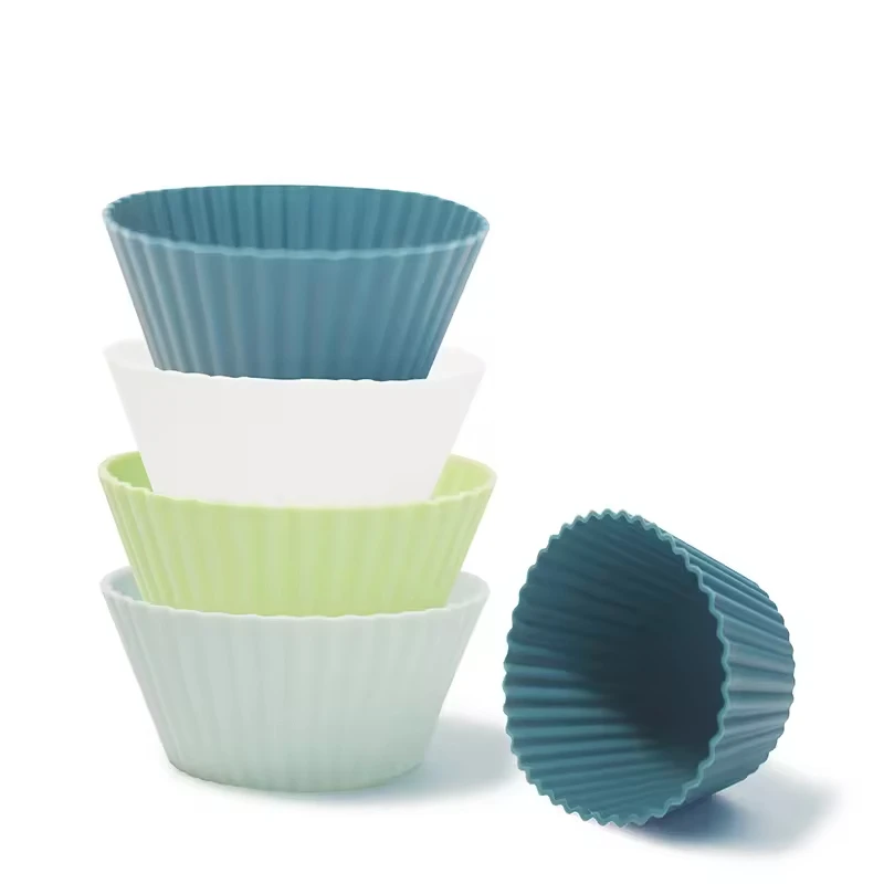 Round Shaped Muffin Cupcake Baking Molds Cake Decorating Tools Silicone Cake Cup  High Temperature Oven Muffin Cup