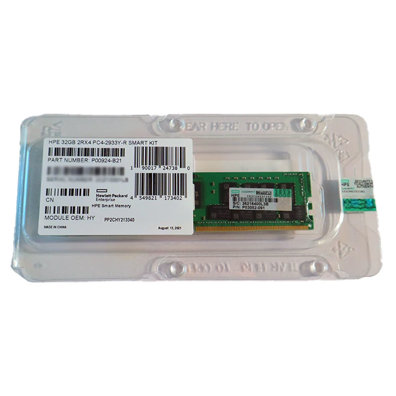 HPE Original 32GB 2Rx4 PC4 2666V-R Smart Kit Memory Rams for Server G8/G9/G10 Server Memory