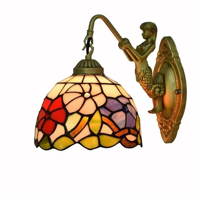 stained glass mermaid lamp