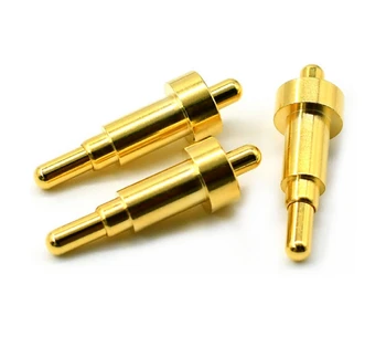 High Current Double Ended Large Gold Plated Brass Spring Loaded Pogo Pin Connectors