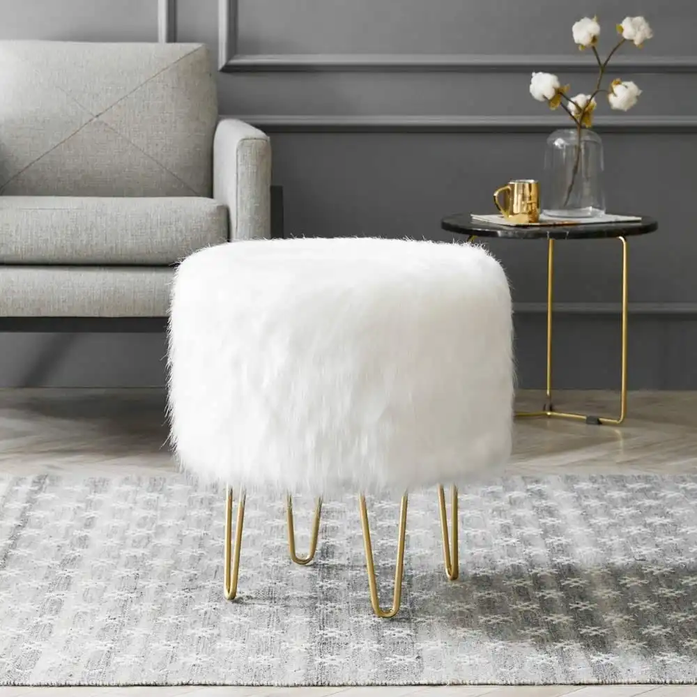 fluffy ottoman chair