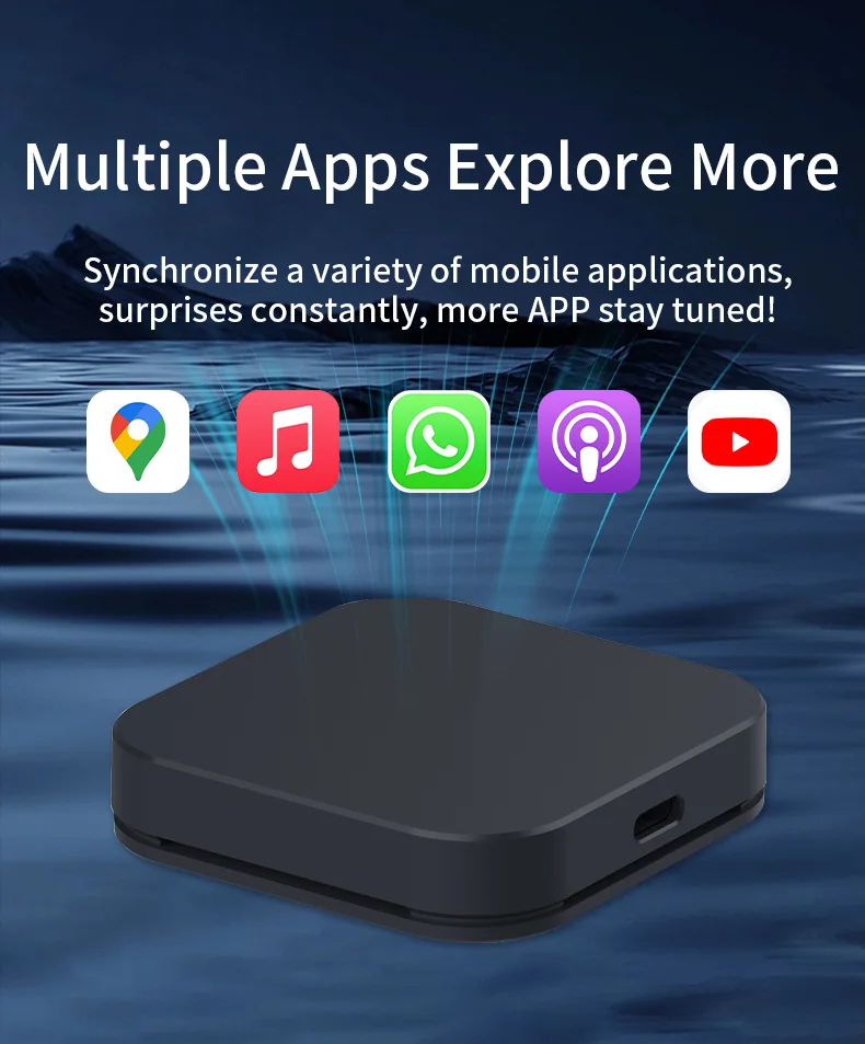 WOOBOOBOX Z1F Original car screen wired CarPlay/Android Auto to wireless CarPlay/Android Auto CarPlay Ai Box
