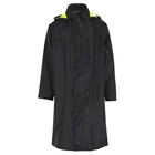 Long Coat Custom Logo Unisex Reversible Reflective Long Rain Coat Polyester Oxford Rain Wear