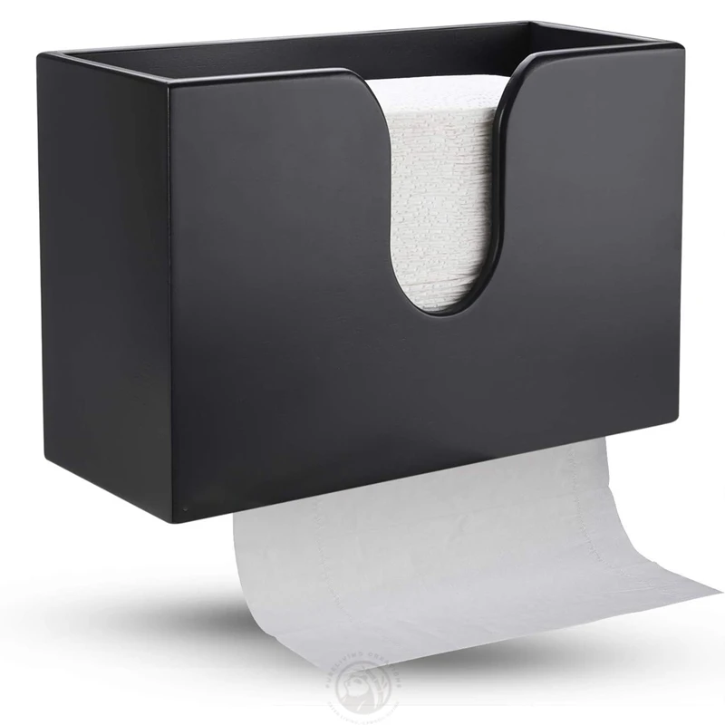 Bamboo tissue box wooden wall mount tissue box holder bamboo tissue dispenser paper towel holder for kitchen or bathroom