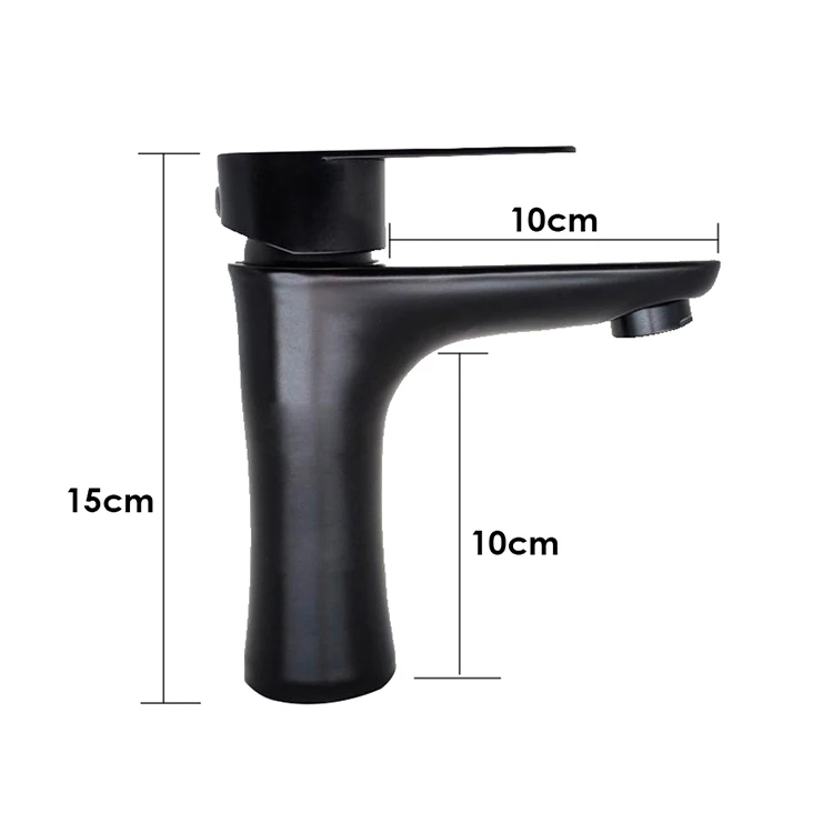Black Color Stainless Steel Single Hole Faucets