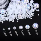 Pearl Pearls Wholesale ABS Craft Pearl AB Color Plastic Flat Back Half Round Pearls For Craft