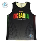 100% PURE Custom Print 100% Polyester Sleeveless Fitness Wholesale Mens Loose Tank Top For Gym