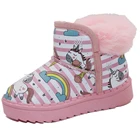 Shoes For Children 2021 Unicorn Girls Snow Boots Flat Comfortable Warm Outdoor Indoor Cute Shoes For Children