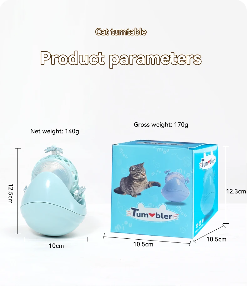 Pet Supplies Tumbler Cat Feather Toys with Bell Ball Teasing Cat Toys Self-help Interactive Cat Tumbler Toys manufacture