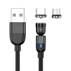 Charging Usb Cable Rotating Charging Cable 540 Degree 3 A Fast Charging 3 In 1 Rotatable Magnetic Usb Cable