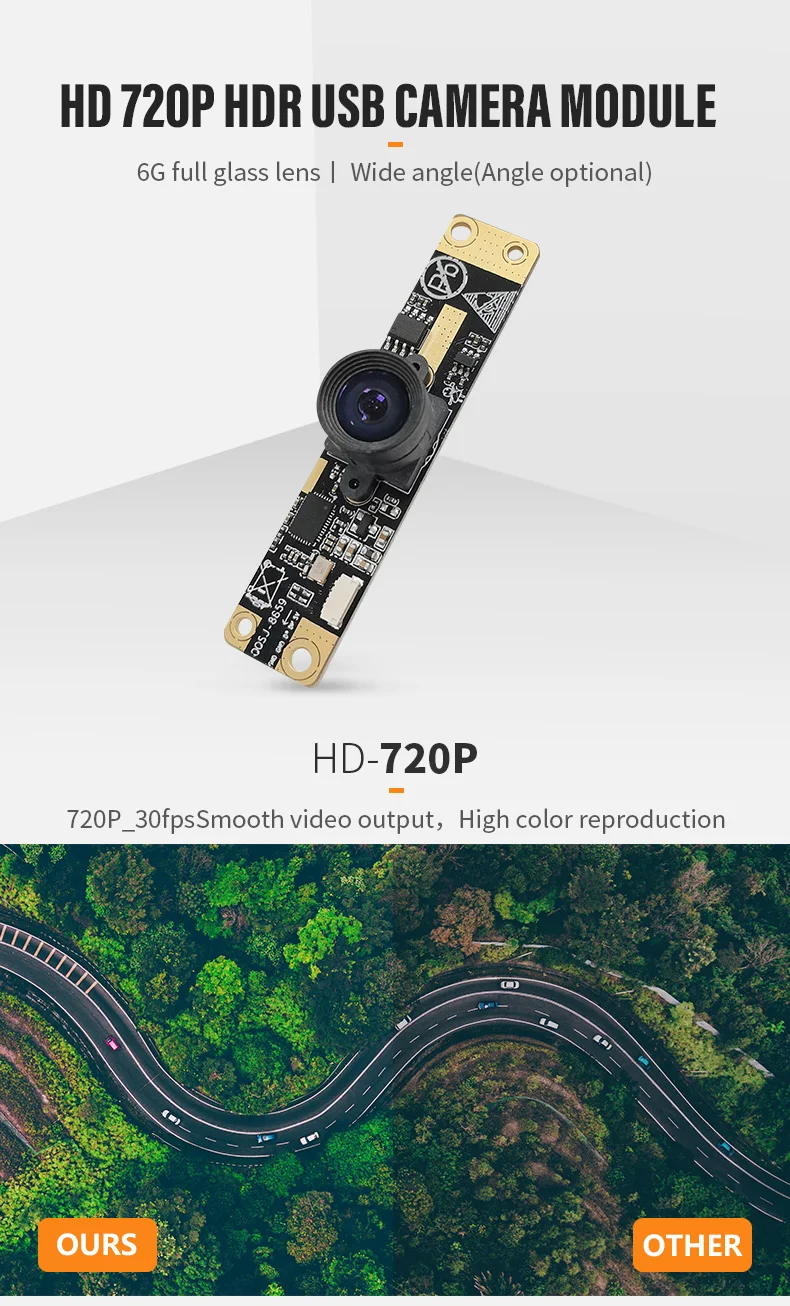 DGZX 170 Degree 6G Full Glass Lens Wide Angle 720P AI Terminal Face Recognition HD Smart Camera Module USB2.0 OV9732插图 DGZX 170 Degree 6G Full Glass Lens Wide Angle 720P AI Terminal Face Recognition HD Smart Camera Module USB2.0 OV9732插图
