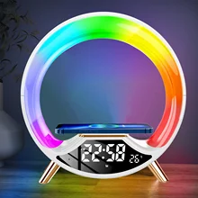 Multi-functional music desk lamp Romantic bedroom pickup clock wake up light Smart Bluetooth speaker colorful atmosphere light