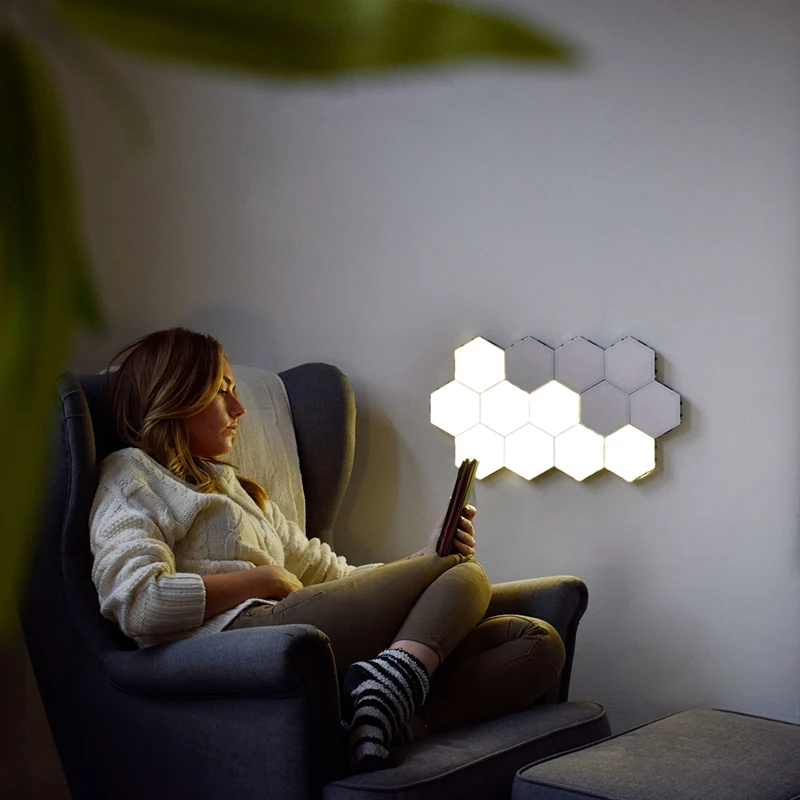 hexagon shaped wall lamp