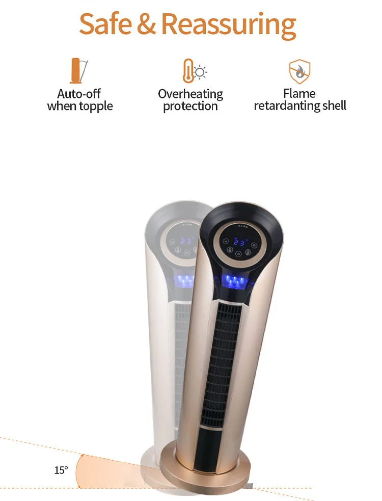 Heat-up Digital Portable Tower, PTC, Electric, Plastic - detail 14
