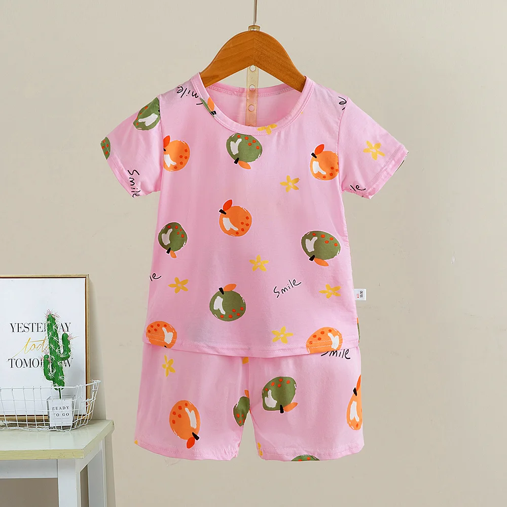 2023 Summer Kids Sleepwear Wholesale Cotton Pjs Toddler Girls