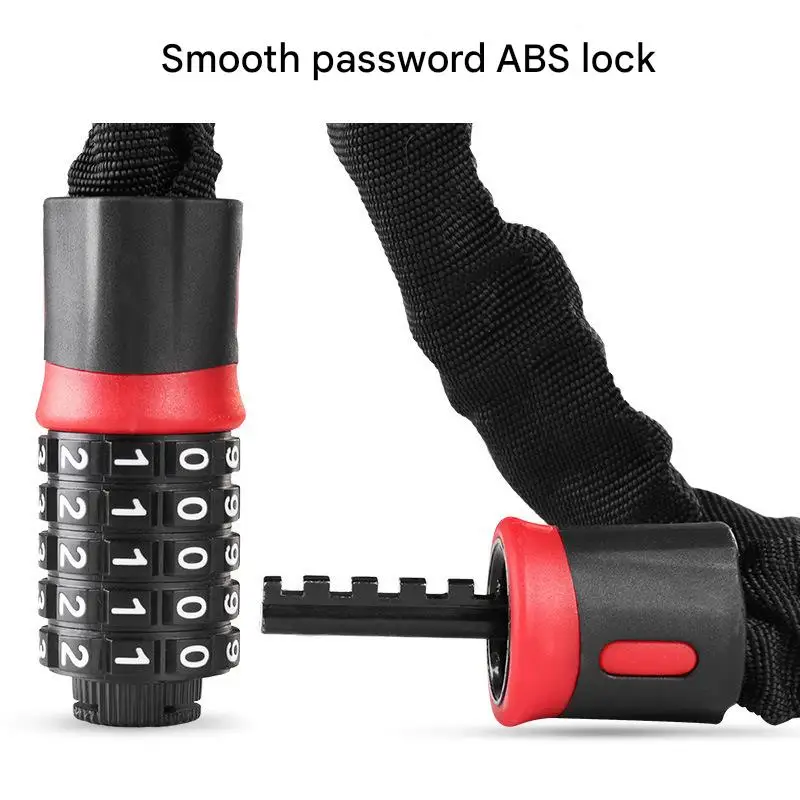 Portable Password-Lock Chain Accessory for Electric Battery Bicycles and Motorcycles Convenient Anti-Theft Accessory