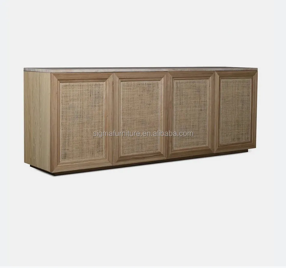 Living room console table storage cabinet  wood furniture dining room 4-door sideboard
