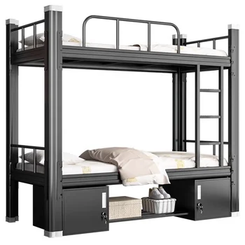 Wholesale dormitory furniture metal bunker bed frame school hostel bed home small bedroom save space