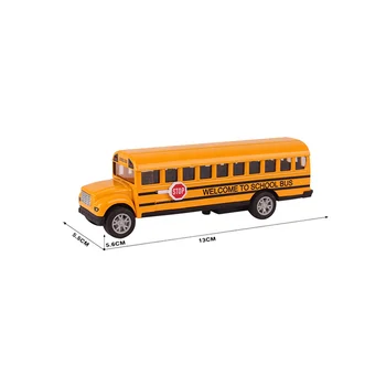 High quality Alloy Diecast Model Vehicle 1:32 Pull Back School Bus Campus Diecast Cars Toys