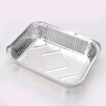 Laixin 1750ml Disposable Kitchenware Aluminum Tray Eco-friendly Foil Pans Aluminum Food Container