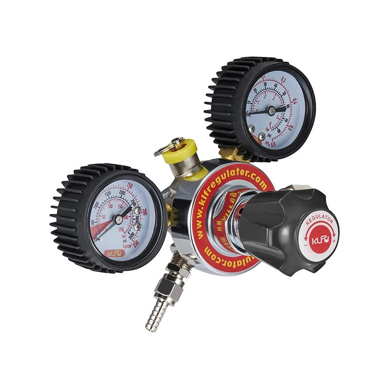 Single Gauge Brass Co2 Draft Beer Regulator Pressure Regulator Cga-320 Co2 Tank Beer Kegerator Regulator With Relief Valve manufacture