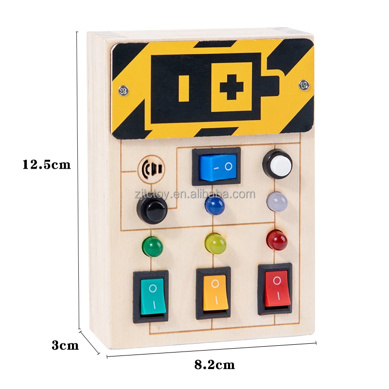 Planche occupée en bois pour tout-petits, jouets éducatifs Montessori, interrupteur de lumière LED, bricolage, planche occupée en bois, usine montessori