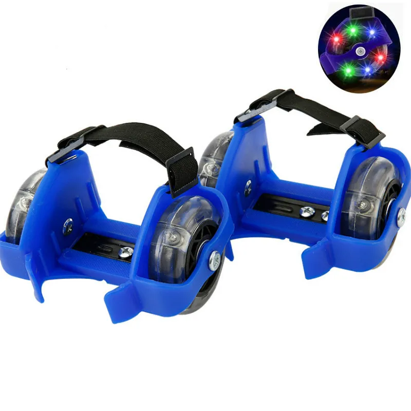 1 Pair Houkiper Easy-on Heel Skates Fun for All Ages Black Gift for Kids Supports up to 110 lbs Popular Colorful Flashing Wheels
